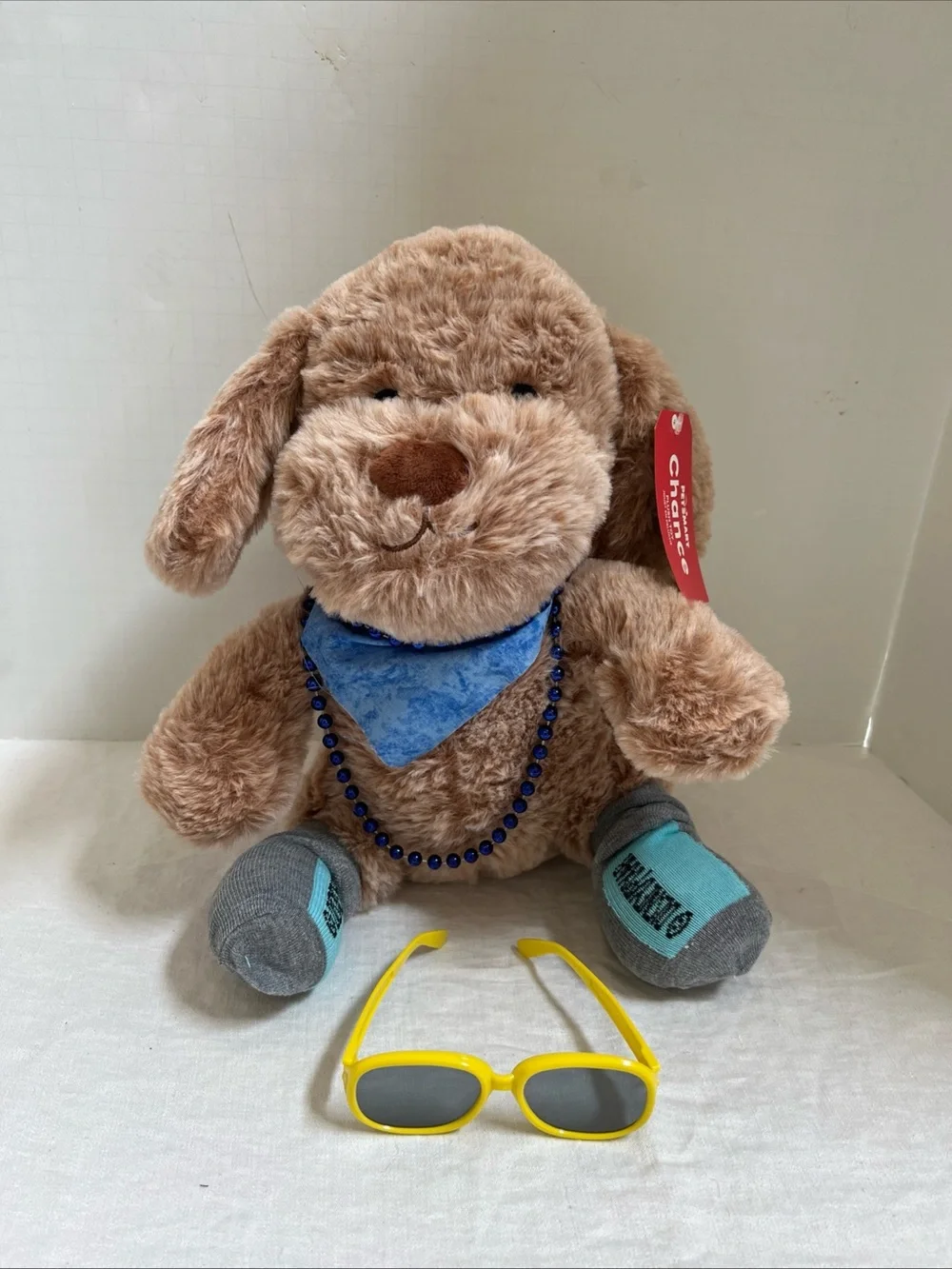 PetSmart Chance Puppy Dog Plush Stuffed Animal NEW WITH TAGS Sunglasses Scarf